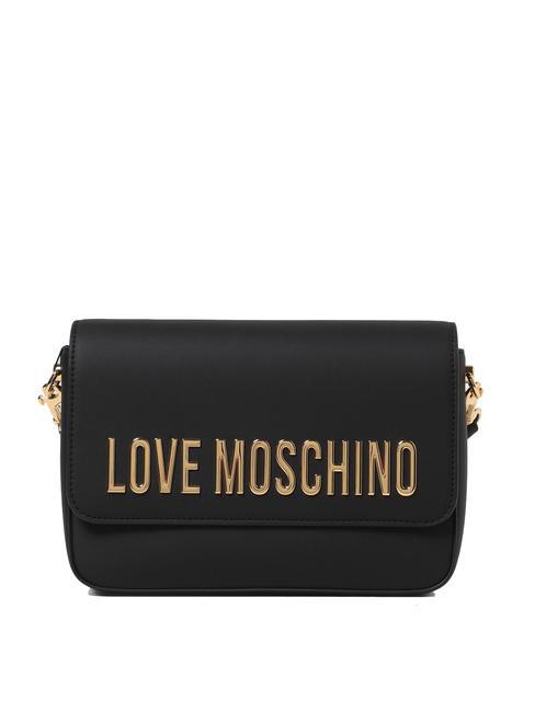 LOVE MOSCHINO LETTERING bolsa de hombro negro - Bolsos Mujer