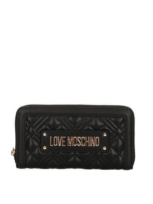 LOVE MOSCHINO QUILTED  Cartera con cremallera negro - Carteras Mujer