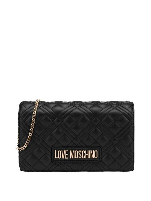 LOVE MOSCHINO QUILTED Chain Bolso de hombro negro - Bolsos Mujer