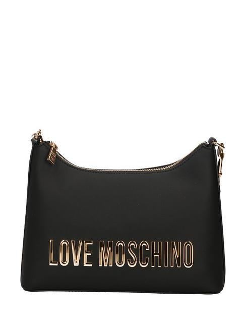 LOVE MOSCHINO GOLD LETTERING Bolsa de hombro negro - Bolsos Mujer