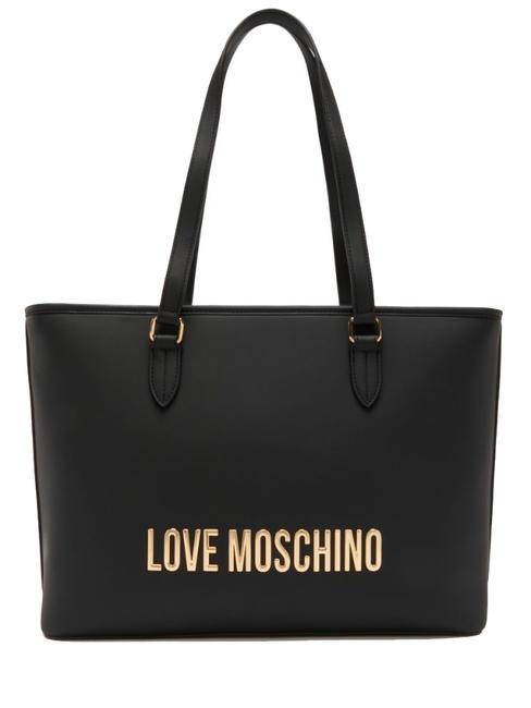 LOVE MOSCHINO LOGO LETTERING Comprador de hombro negro - Bolsos Mujer