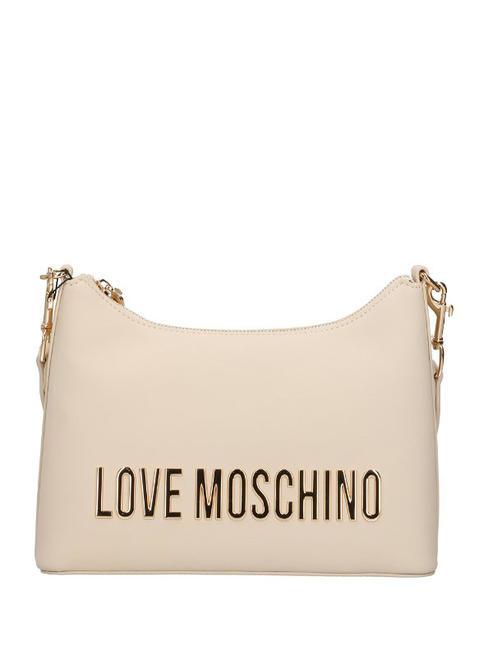 LOVE MOSCHINO GOLD LETTERING Bolsa de hombro Marfil - Bolsos Mujer