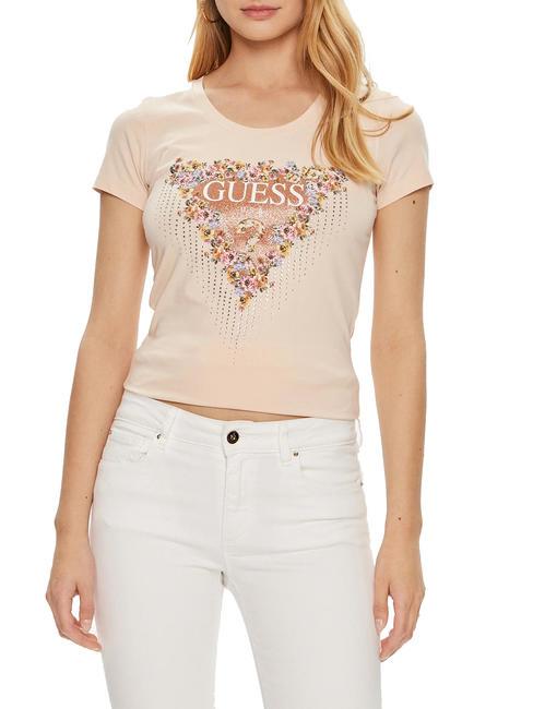 GUESS BOUQUET TRIANGLE Camiseta de manga corta rosa riviera - camiseta