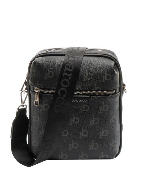 ROCCOBAROCCO MONOGRAM Embossed Bolsa de hombro negro - Bandoleras Hombre