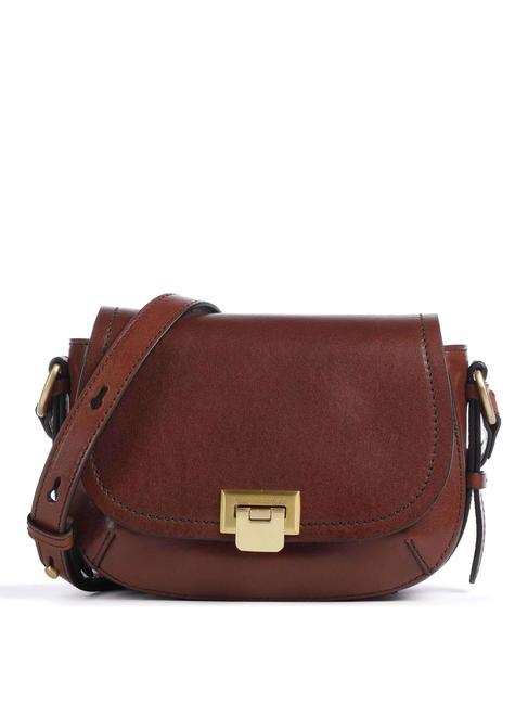 THE BRIDGE FEDERICA  Mini bolso bandolera, en piel. BROWN - Bolsos Mujer