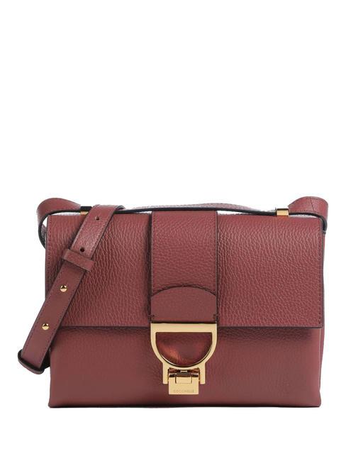 COCCINELLE ARLETTIS Bolso de mano de piel martillada brandy - Bolsos Mujer