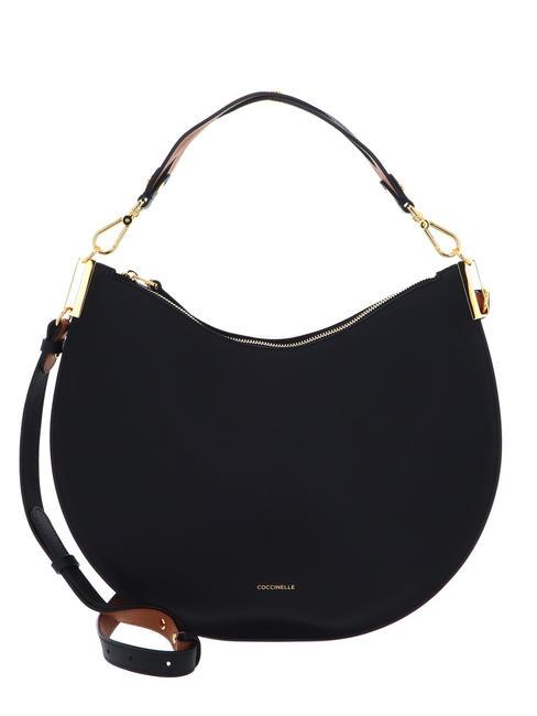 COCCINELLE SUNUP  Bolso de hombro, con bandolera negro/cuero - Bolsos Mujer