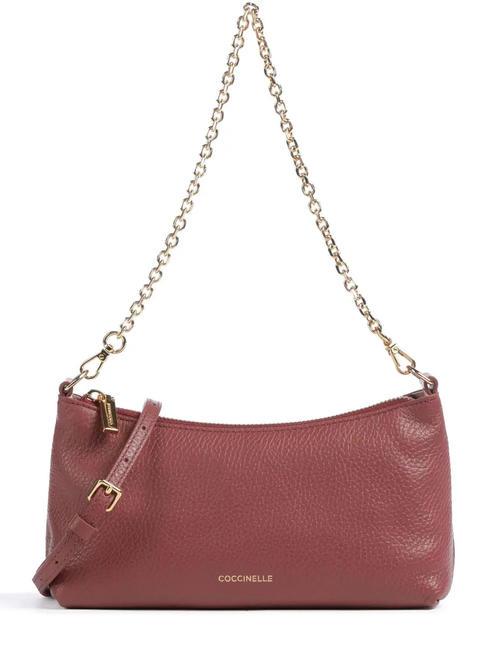 COCCINELLE AURA Mini bolso bandolera, con bandolera brandy - Bolsos Mujer