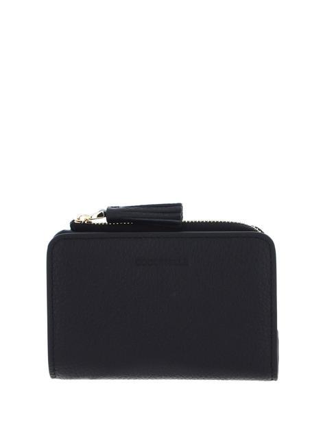 COCCINELLE TASSEL Cartera de piel granulada negro - Carteras Mujer