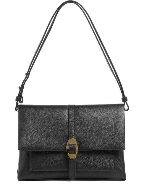 COCCINELLE DORIAN  Bolso bandolera, en piel. negro - Bolsos Mujer