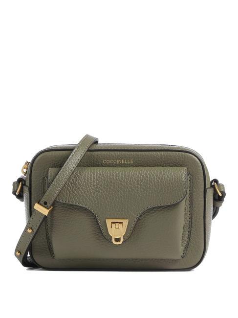 COCCINELLE BEAT SOFT Minibolso de piel con textura verde laurel - Bolsos Mujer