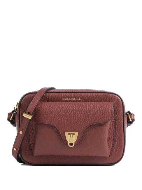 COCCINELLE BEAT SOFT Minibolso de piel con textura brandy - Bolsos Mujer