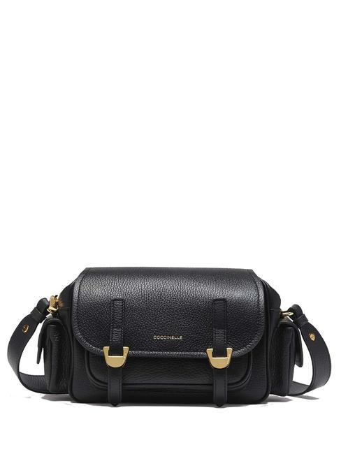 COCCINELLE CAMPUS Mini bolso bandolera, en piel. negro - Bolsos Mujer