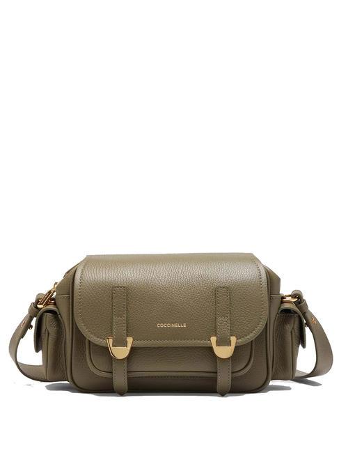 COCCINELLE CAMPUS Mini bolso bandolera, en piel. verde laurel - Bolsos Mujer