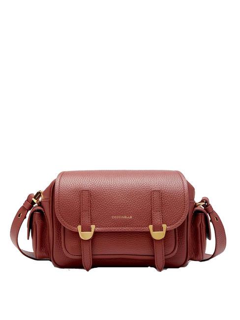 COCCINELLE CAMPUS Mini bolso bandolera, en piel. brandy - Bolsos Mujer