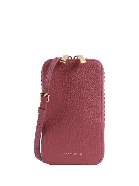 COCCINELLE FLOR Funda para iPhone con bandolera palo de rosa - Bolsos Mujer