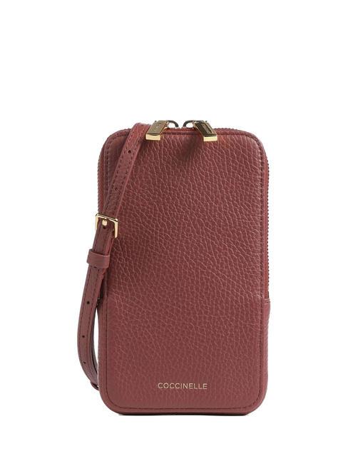 COCCINELLE FLOR Funda para iPhone con bandolera brandy - Bolsos Mujer