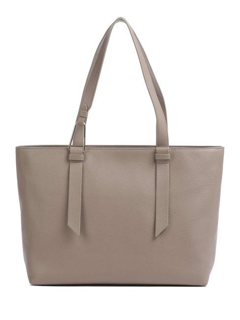 COCCINELLE MALORY  Shopper de hombro, en piel. topo cálido - Bolsos Mujer