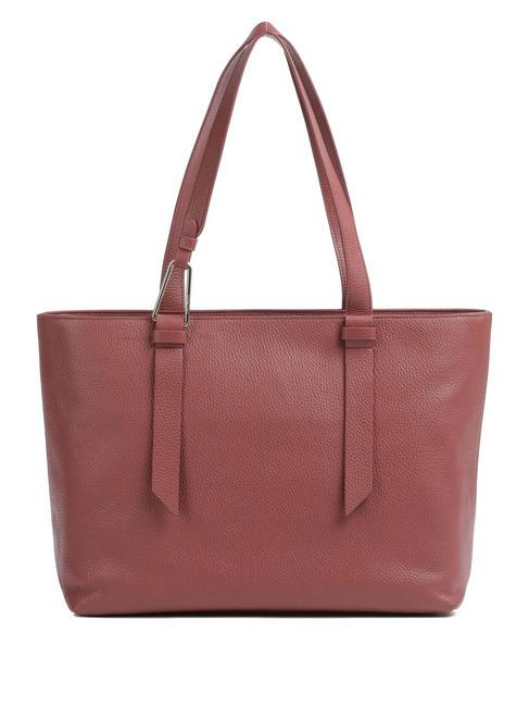 COCCINELLE MALORY  Shopper de hombro, en piel. brandy - Bolsos Mujer