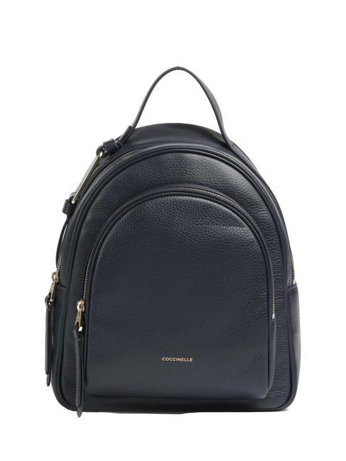 COCCINELLE MALORY  Mochila de cuero azul medianoche - Bolsos Mujer