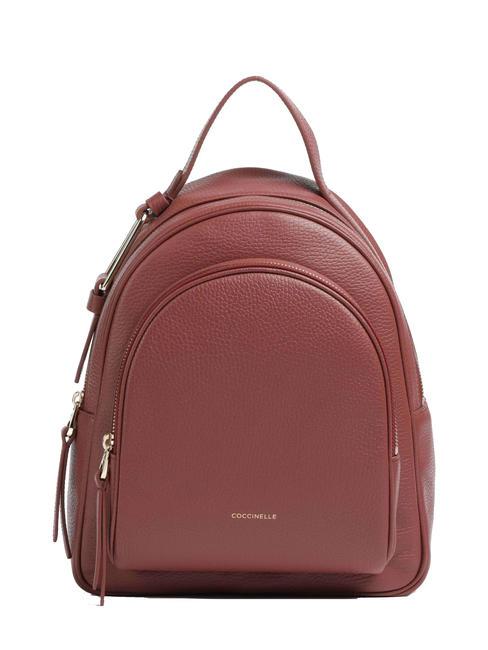 COCCINELLE MALORY  Mochila de cuero brandy - Bolsos Mujer