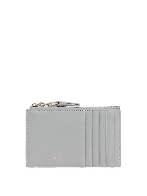 FURLA NUVOLA  Cartera plana de piel ceniza - Carteras Mujer