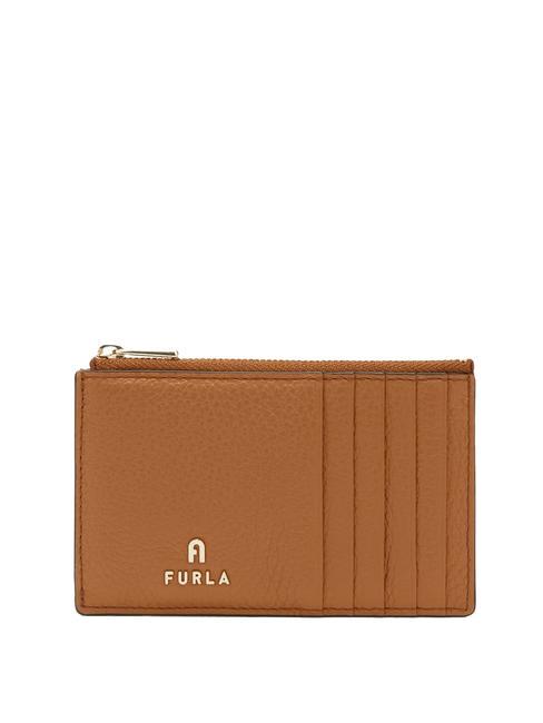 FURLA CAMELIA Cartera plana de piel brandy - Carteras Mujer