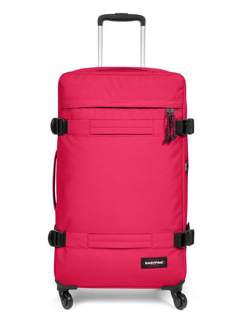 EASTPAK TRANSIT'R carro de tamaño mediano rosa fresa - Trolley Semirrígidos