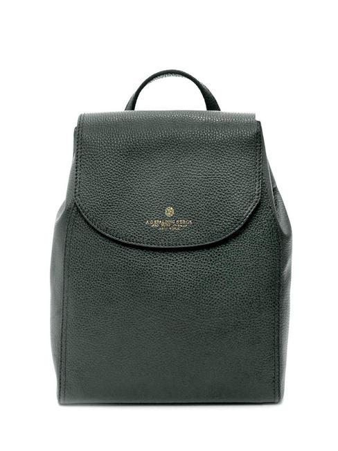 SPALDING TIFFANY Mochila de cuero verde oscuro - Bolsos Mujer