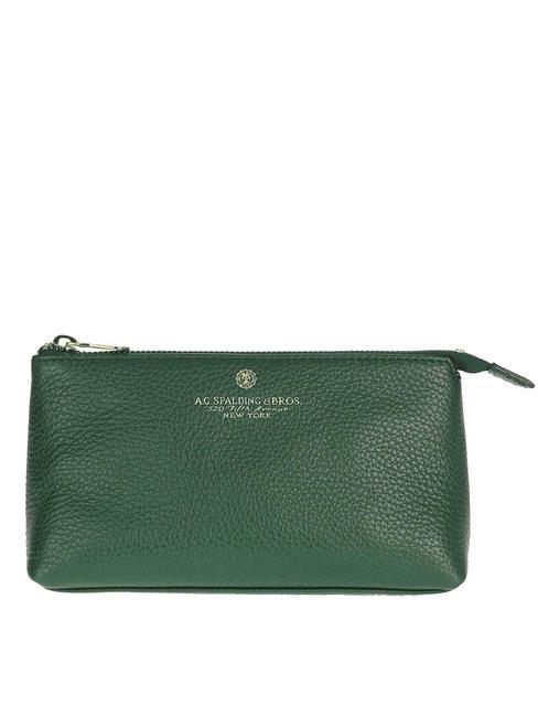 SPALDING TIFFANY Neceser pequeño de piel verde oscuro - Carteras de mano & Neceser