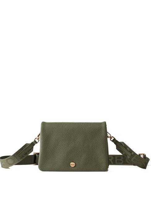 BORBONESE VITE  Mini bolso bandolera, en piel. aceituna - Bolsos Mujer