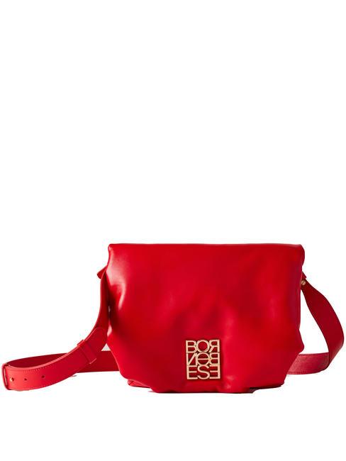 BORBONESE COUCH SMALL Bolso bandolera, en piel. cereza - Bolsos Mujer