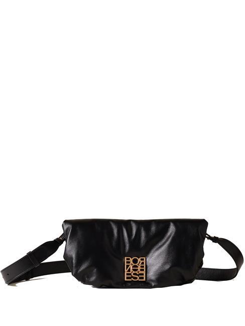 BORBONESE COUCH MINI Bolso bandolera, en piel. negro - Bolsos Mujer