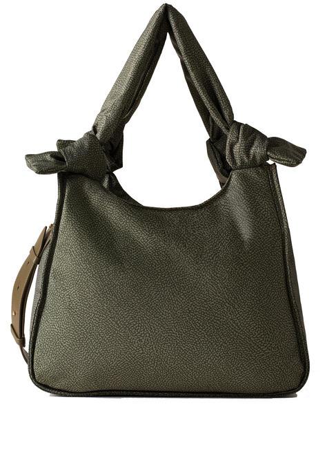 BORBONESE LOVER NYLON Bolso de hombro, con bandolera verde militar - Bolsos Mujer