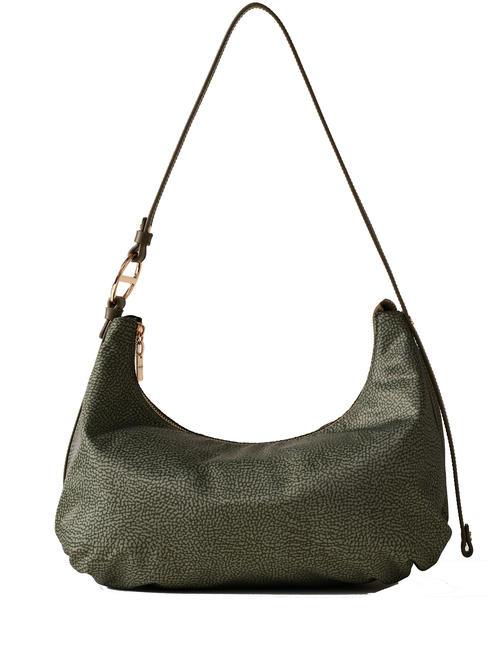 BORBONESE BOND HOBO MEDIUM Bolsa de hombro verde militar - Bolsos Mujer