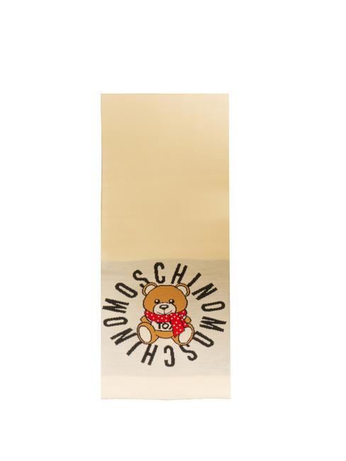 MOSCHINO TEDDY TOY Bufanda con flecos blanco - Bufandas