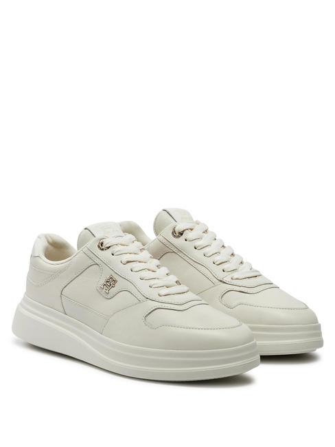 TOMMY HILFIGER LUX POINTY COURT  Zapatillas de piel blanco antiguo - Zapatos Mujer