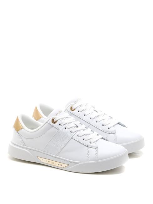 TOMMY HILFIGER CHIC PANEL COURT  Zapatillas de piel blanco - Zapatos Mujer