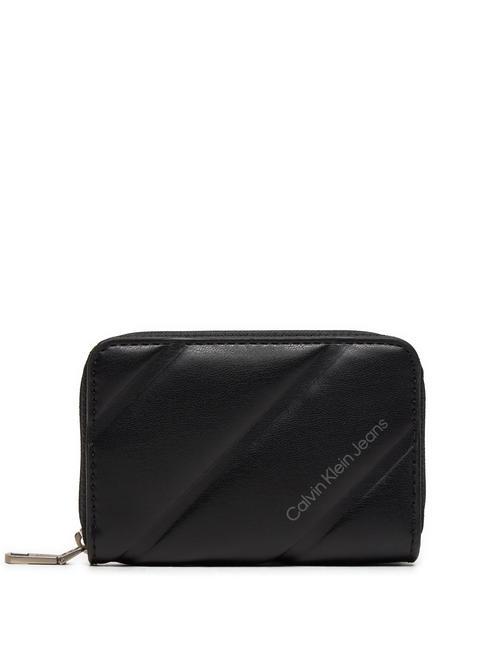 CALVIN KLEIN LINE QUILT Cartera pequeña con cremallera pvh negro - Carteras Mujer