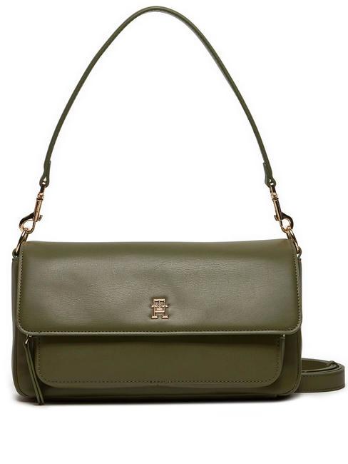 TOMMY HILFIGER SOFT UTILITY  Bolso de hombro, con bandolera aceitunas utilitarias - Bolsos Mujer