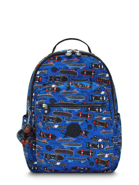 KIPLING SEOUL KIDS Mochila para portátil de 15" nuevo scate imprimir pequeño - Mochilas Escuela & Tiempo Libre