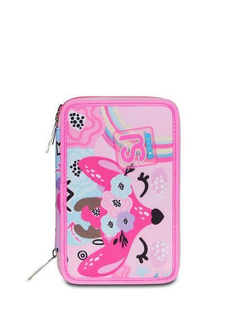 SJGANG PINKHUGS Estuche con kit escolar completo. rosa frambuesa - Estuches y Accesorios