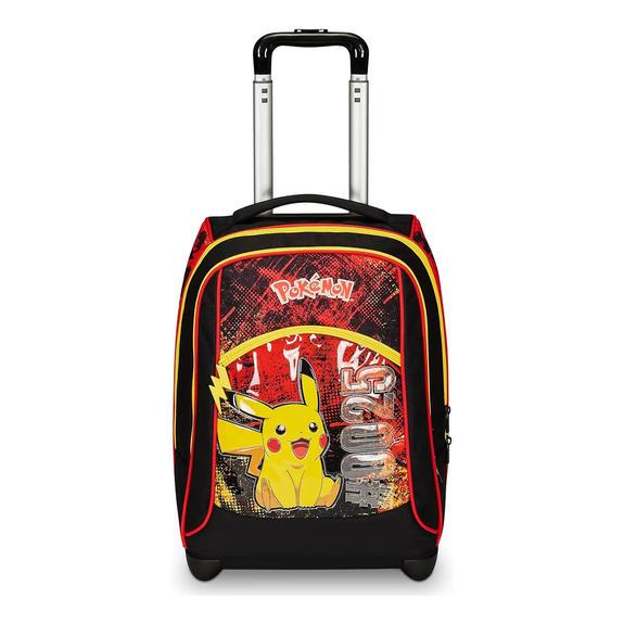 POKEMON PIKACHU Mochila con carro llama / escarlata - Mochilas con ruedas