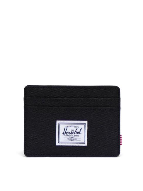 HERSCHEL CHARLIE  Tarjetero plano NEGRO - Carteras Mujer