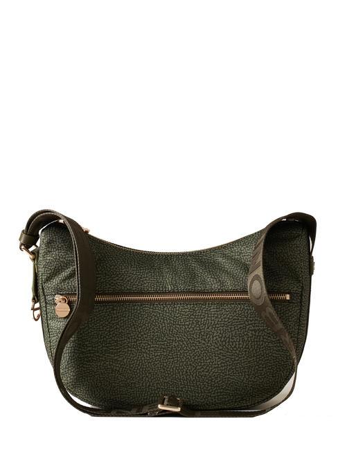 BORBONESE BORBONESO Bolso LUNA Hobo, Pequeño verde militar - Bolsos Mujer