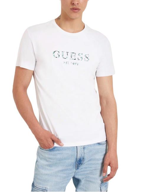 GUESS SS CN IRIDESCENT Camiseta de algodón elástico purwhite - camiseta