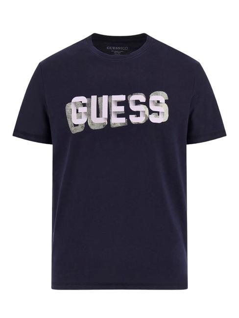 GUESS SS CN LOGO Camiseta de algodón smartblue - camiseta