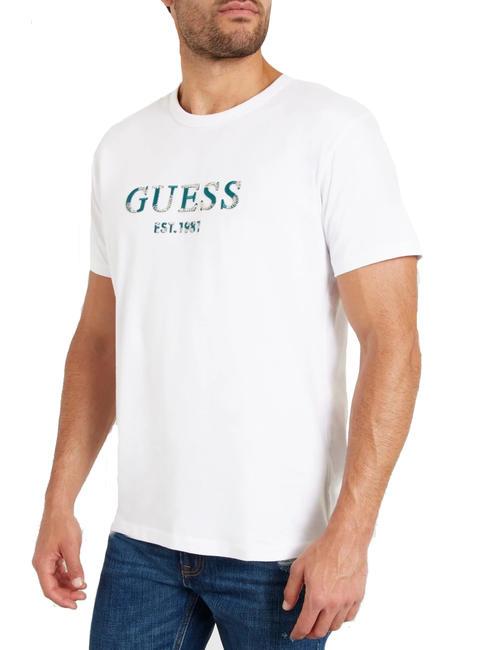 GUESS SS CN Camiseta de algodón purwhite - camiseta