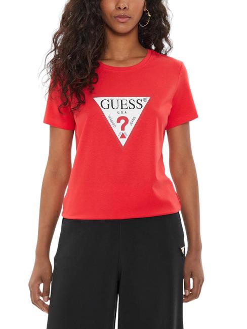 GUESS ORIGINAL LOGO Camiseta con logotipo lava roja - camiseta