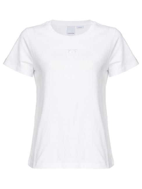 PINKO BUSSOLOTTO Camiseta de algodón blanco brillante - camiseta